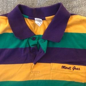 Women’s Mardi Gras collared short sleeve polo